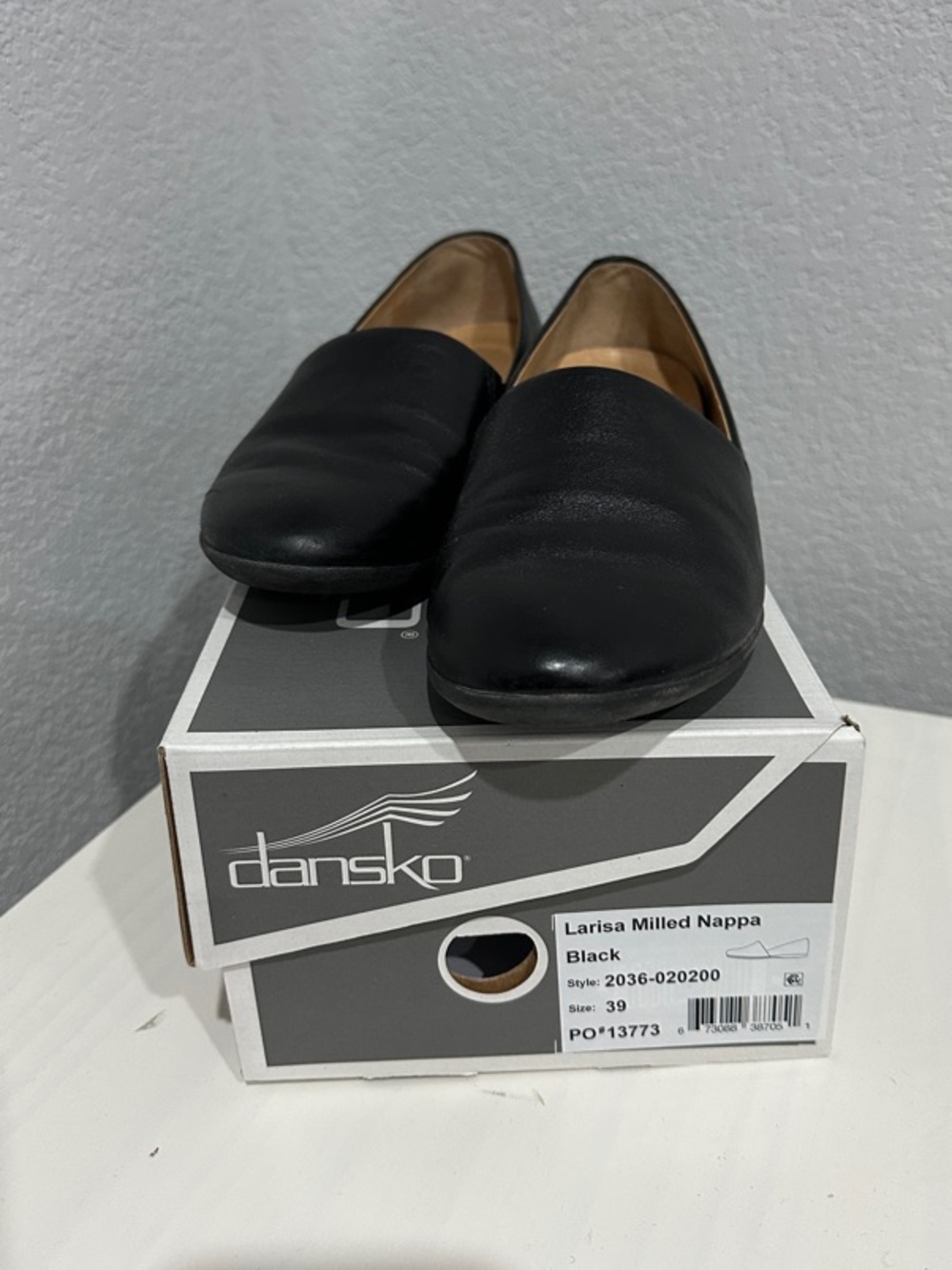 Dansko Black Larisa Milled Nappa Loafers